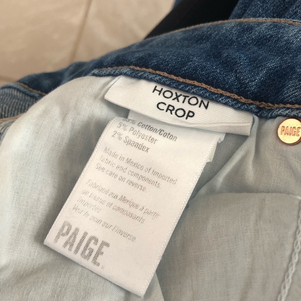Paige Horton Crop Distressed Jeans Size 27 - Picture 4 of 4